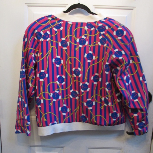 VtG Sail Away designed for Royal Cruise Line  NAUTICAL PINK/BLUE jacket Sz M - Picture 9 of 13